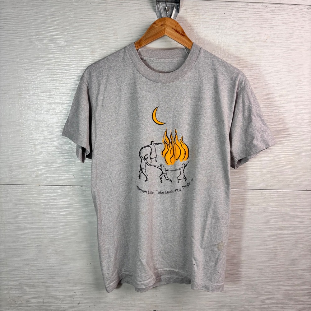Vintage Take Back The Night 1986 Women Unite Feminist Protest Graphic T Shirt